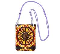 XZDAL Turning the Flame - Bolso cruzado para teléfono móvil para mujer, moderno y ajustable, ligero para el uso diario, Purple, Talla única