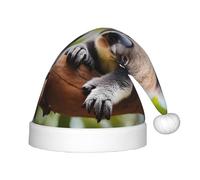 XZDAL Un pequeño koala festival de Papá Noel suave al tacto sombrero para fiestas de vacaciones, accesorios de disfraces, decoración