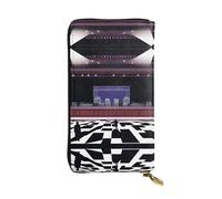 XZDCAL A On Stage - Cartera larga de piel para niñas y mujeres con múltiples compartimentos, color negro, talla única, Black, Talla única