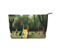 XZDCAL A Outdoor Fun - Bolsa de maquillaje de pana con forro resistente para viajes y uso diario, color negro, talla única, Black, Talla única