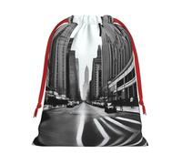 XZDCAL aCity Street - Bolsa de almacenamiento de felpa con cordón para festivales y uso diario