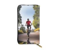 XZDCAL Active Lifestyle - Cartera larga de piel para niñas y mujeres con múltiples compartimentos, color negro, talla única, Black, Talla única