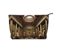 XZDCAL aMuseum Treasures - Bolsa de maquillaje de pana con forro resistente para viajes y uso diario, color negro, talla única, Black, Talla única