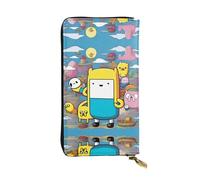 XZDCAL An Adventure Plan - Cartera larga de piel para niñas y mujeres con múltiples compartimentos, color negro, talla única, Black, Talla única