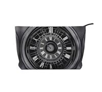 XZDCAL aTime Travel - Bolsa de maquillaje de pana con forro resistente para viajes y uso diario, color negro, talla única, Black, Talla única