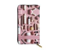 XZDCAL Beauty Essentials - Cartera larga de piel para niñas y mujeres con múltiples compartimentos, color negro, talla única, Black, Talla única