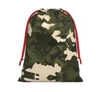 XZDCAL Bolsa de almacenamiento de felpa con cordón de camuflaje militar para festivales y uso diario