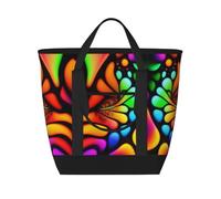 XZDCAL Bolsa de mano aislada de gran capacidad para mujeres, comestibles, almuerzos y picnics, Negro -, Talla única