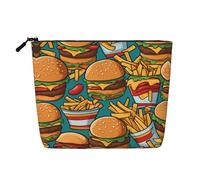 XZDCAL Bolsa de maquillaje de una sola capa con aspecto de lino con cremallera que garantiza tus necesidades diarias o de viaje, color negro, talla única, Black, Talla única