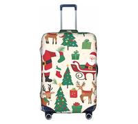 XZDCAL Bonita funda para maleta de equipaje de árbol de Navidad. La funda no incluye la maleta en sí, White, XL