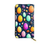 XZDCAL Caramelos de diferentes tamaños, cartera larga de cuero de moda para niñas y mujeres con múltiples compartimentos, Negro -, Talla única