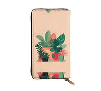 XZDCAL Cartera larga de cuero para niñas y mujeres con múltiples compartimentos, color negro, talla única, Black, Talla única