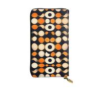 XZDCAL Cartera larga de piel con patrón de sonrisa para niñas y mujeres con múltiples compartimentos, color negro, talla única, Black, Talla única