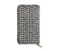 XZDCAL Cartera larga de piel con textura cromada suave para niñas y mujeres con múltiples compartimentos, color negro, talla única, Black, Talla única