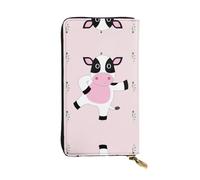 XZDCAL Cartera larga de piel de becerro de dibujos animados para niñas y mujeres con múltiples compartimentos, color negro, talla única, Black, Talla única