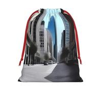 XZDCAL City Street - Bolsa de almacenamiento de felpa con cordón para festivales y uso diario