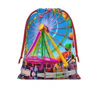 XZDCAL Corlorful Park - Bolsa de almacenamiento de felpa con cordón para festivales y uso diario