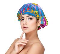 XZDCAL Corlorful Park - Gorro de dormir de satén para adultos, suave, para protección del cabello y peinado, negro, talla única