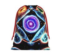 XZDCAL Cosmic Stars - Bolsa de almacenamiento de felpa con cordón para festivales y uso diario