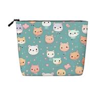 XZDCAL Cute Fox - Bolsa de maquillaje de una sola capa con aspecto de lino con cremallera que garantiza tus necesidades diarias o de viaje, color negro, talla única, Black, Talla única