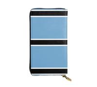 XZDCAL Flag of Botswana - Cartera larga de piel para niñas y mujeres con múltiples compartimentos, color negro, talla única, Black, Talla única