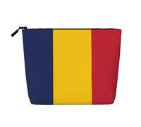 XZDCAL Flag of Chad - Bolsa de maquillaje de una sola capa con aspecto de lino con cremallera que garantiza tus necesidades diarias o de viaje, color negro, talla única, Black, Talla única