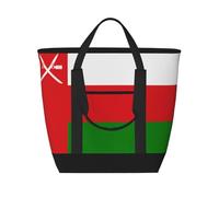 XZDCAL Flag of Oman - Bolsa de mano aislada de gran capacidad para mujeres, comestibles, almuerzos y picnics, color negro, talla única, Black, Talla única