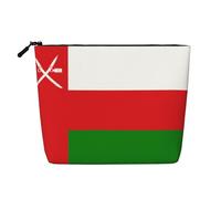 XZDCAL Flag of Oman - Bolsa de maquillaje de una sola capa con aspecto de lino con cremallera que garantiza tus necesidades diarias o de viaje, color negro, talla única, Black, Talla única