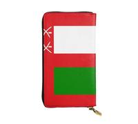 XZDCAL Flag of Oman - Cartera larga de piel para niñas y mujeres con múltiples compartimentos, color negro, talla única, Black, Talla única
