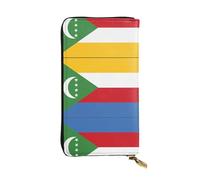 XZDCAL Flag of the Comoros - Cartera larga de piel para niñas y mujeres con múltiples compartimentos, color negro, talla única, Black, Talla única