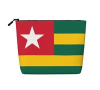 XZDCAL Flag of Togo - Bolsa de maquillaje de una sola capa con aspecto de lino con cremallera que garantiza tus necesidades diarias o de viaje, color negro, talla única, Black, Talla única