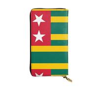 XZDCAL Flag of Togo - Cartera larga de piel para niñas y mujeres con múltiples compartimentos, color negro, talla única, Black, Talla única