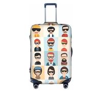 XZDCAL Funda para maleta de equipaje con iconos de la cultura pop. La funda no incluye la maleta en sí, White, XL