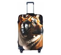 XZDCAL Funda para maleta de equipaje de tigre y perro. La funda no incluye la maleta en sí, White, S