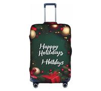 XZDCAL Funda para maleta de equipaje Happy Holidays. La funda no incluye la maleta en sí, White, S