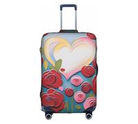 XZDCAL Funda para maleta de equipaje Love in Bloom. La funda no incluye la maleta en sí, White, L