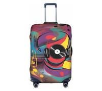 XZDCAL Funda para maleta de equipaje Music Vibes. La funda no incluye la maleta en sí, White, S