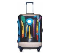 XZDCAL Funda para maleta de equipaje Street Art. La funda no incluye la maleta en sí, White, L