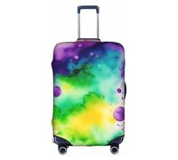 XZDCAL Funda para maleta de equipaje The World in Watercolor. La funda no incluye la maleta en sí, White, S