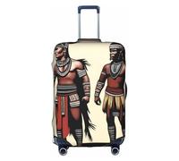 XZDCAL Funda para maleta de equipaje Tribal Warriors. La funda no incluye la maleta en sí, White, S
