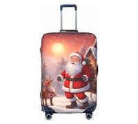 XZDCAL Funda para maleta de invierno de Papá Noel. La funda no incluye la maleta en sí, White, M