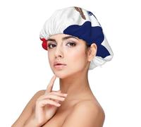 XZDCAL Gorro de dormir de satén con la bandera del estado de Iowa para adultos, suave, para protección del cabello y peinado, negro, talla única