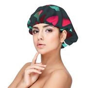 XZDCAL Gorro de dormir de satén con patrón triangular para adultos, suave, para protección del cabello y peinado, negro, talla única