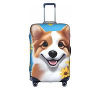 XZDCAL Happy Paws - Funda para maleta de equipaje. La funda no incluye la maleta en sí, White, M