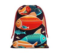 XZDCAL Hay otro pez en la bolsa de almacenamiento de felpa con cordón para festivales y uso diario