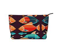 XZDCAL Hay otro pez en la bolsa de maquillaje de pana con un forro resistente para viajes y uso diario, negro, talla única, Black, Talla única