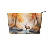 XZDCAL Hermosa bolsa de maquillaje de pana con forro resistente para viajes y uso diario, color negro, talla única, Black, Talla única