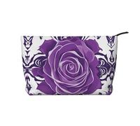 XZDCAL Hermosa bolsa de maquillaje de pana con un forro resistente para viajes y uso diario, color negro, talla única, Black, Talla única