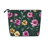 XZDCAL Hermosa bolsa de maquillaje de una sola capa con aspecto de lino con cremallera que garantiza tus necesidades diarias o de viaje, color negro, talla única, Black, Talla única