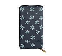 XZDCAL Hermosa cartera larga de piel de camelia para niñas y mujeres con múltiples compartimentos, color negro, talla única, Black, Talla única